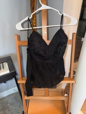 Shyanne Black Lace Trim Camisole